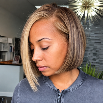 Frosted - Smooth Straight Plunging Bob │13x4 HD Lace │Japanese Virgin Hair