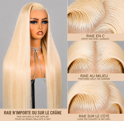 Albâtre - Blond Platine 613 │Lace Frontal 13x6 │ Cheveux Vierges Japonais