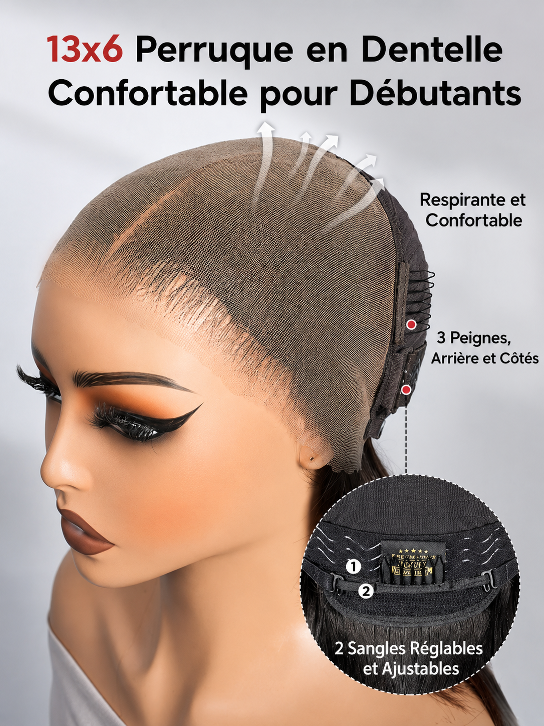 La séductrice Perruque auburn I Lace Frontal 13x6 Dentelle I Cheveux Brésiliens Vierges