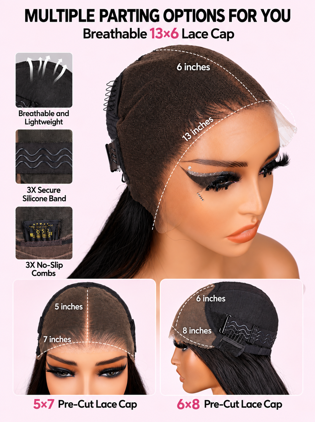 Dunes - Brun Caramel & Highlights │ Closure HD 13x6 │  Cheveux Brésilien Vierges