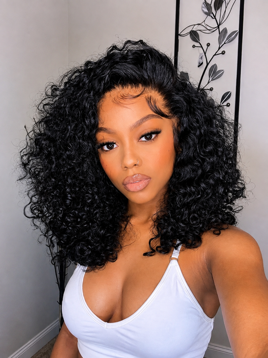 Tempête - Kinky Curly Noir Naturel Volumineuse │ Closure HD 7x5 │ Cheveux Japonais Vierges