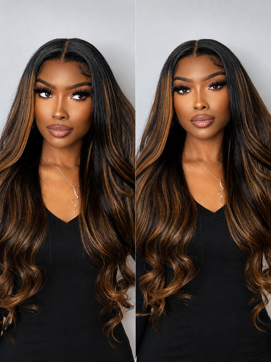 La Parisienne -  Perruque Frontale 13x6 en dentelle HD transparente │Cheveux Indiens Vierges