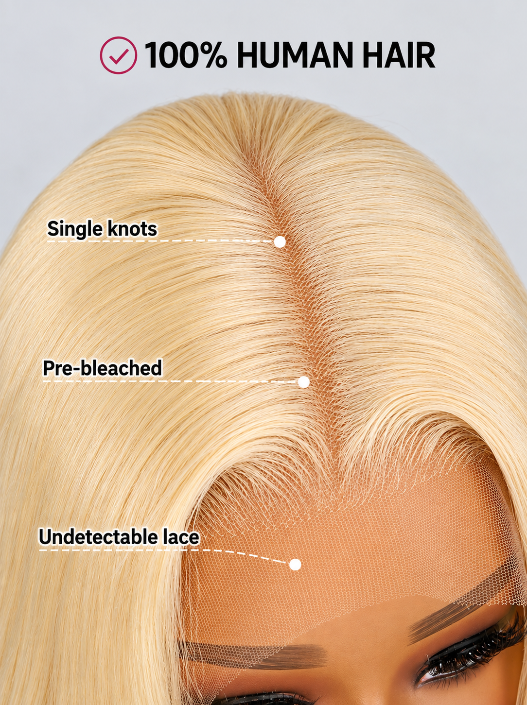 Snow Queen │Brazilian Hair Ondulations blondes 13x4 HD │Cheveux Malaisiens Vierges Pré-épilée