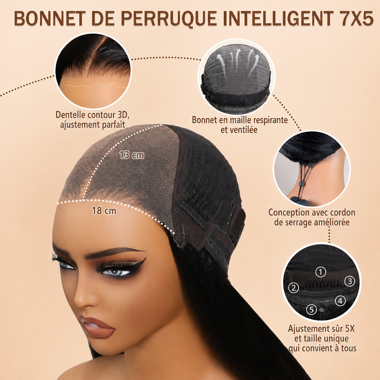 Anastasia Perruque Body Wave │ Lace Front 7x5 │ Cheveux Vierges Brésiliens