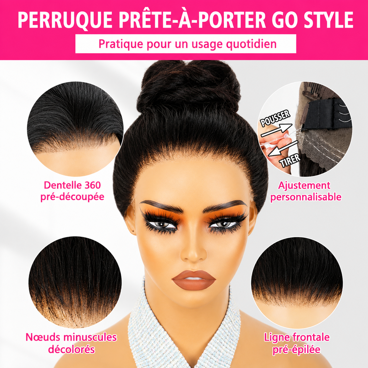 Midnight Goddess Glueless 360° Invisible Lace Frontal - Virgin Indian Hair