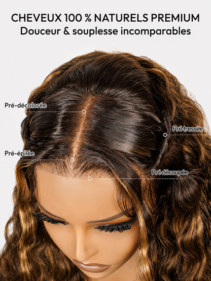 Pretty Woman - Caramel Highlights │ 13x6 HD Lace Frontal │ Virgin Indian Hair