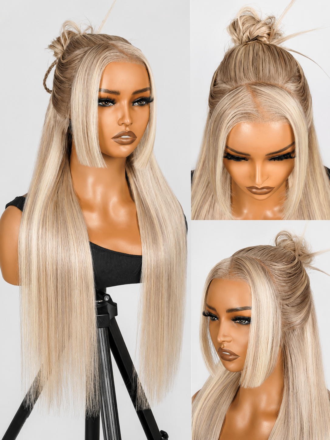 Vanilla - Platinum Blonde Natural Roots │ 13x6 Lace Frontal │ Virgin Japanese Hair
