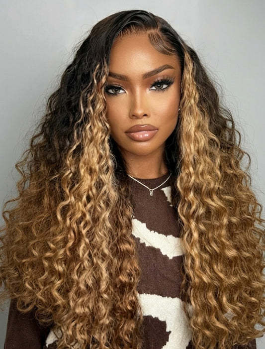 Savane - Longue Bouclée Deep Wave Ombré I Tulle U part │ Cheveux Vierges Brésiliens