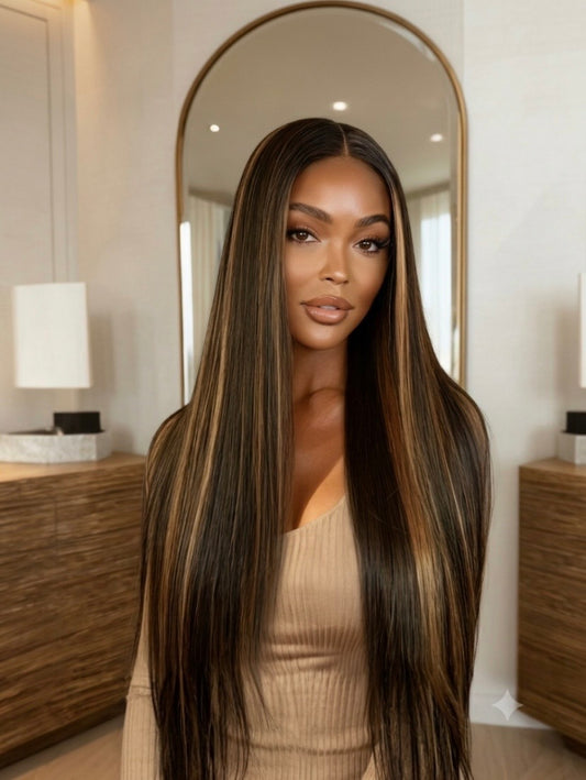 Perruque Golden Shadow - Lace Front 13x4 │ Cheveux Indiens Vierges