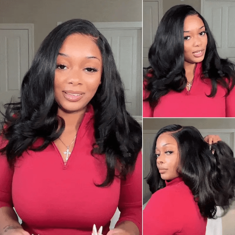 Majesté - Body Wave Noir Naturel Volumineuse & Glamour │Tulle HD 7x5 │Cheveux Vierges Indiens