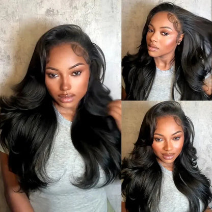 Majesté - Body Wave Noir Naturel Volumineuse & Glamour │Tulle HD 7x5 │Cheveux Vierges Indiens
