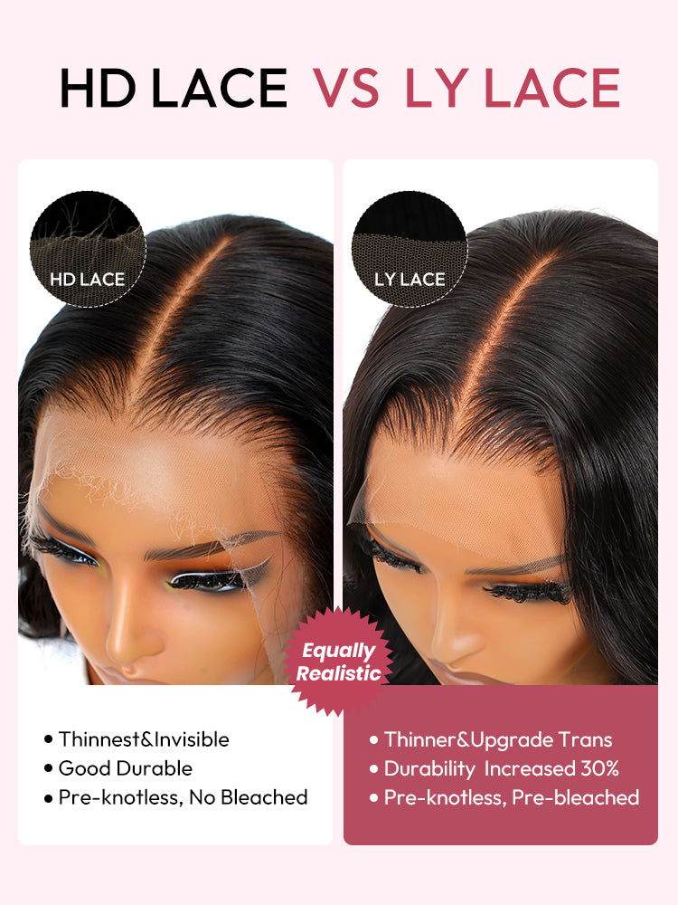 Saphir - Bob Carré Lisse │Lace Frontal 13x4 HD │Cheveux Malaisiens Vierges