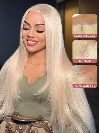 Starlett - Effilée Blond Platine │ Lace Premium 13x6 │ Cheveux Vierges Brésiliens