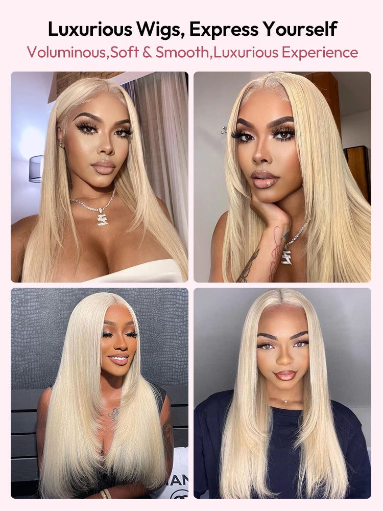 Starlett - Effilée Blond Platine │ Lace Premium 13x6 │ Cheveux Vierges Brésiliens