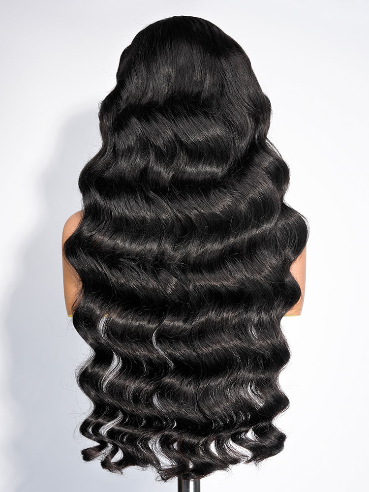 Perruque Spliting Max 13*6 HD Lace Front Loose Wave Single avec de petits nœuds