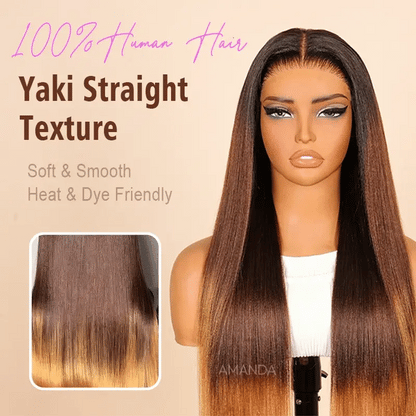 Aurora - Brown & Blond Miel │Tulle HD 13x4 │ Cheveux Japonais Vierges
