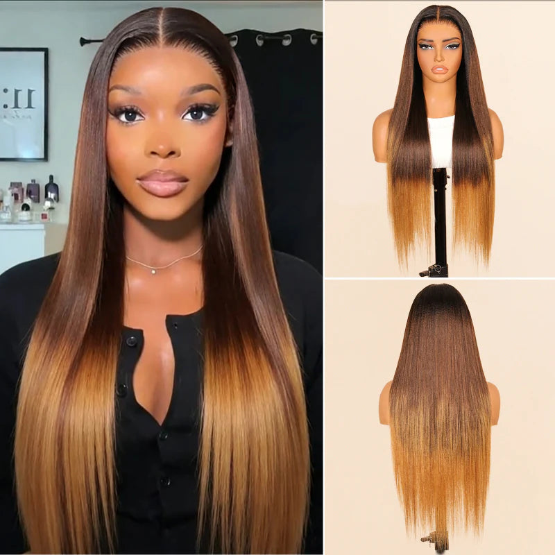 Aurora - Brown & Blond Miel │Tulle HD 13x4 │ Cheveux Japonais Vierges