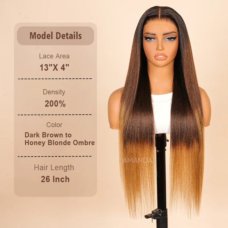 Aurora - Brown & Blond Miel │Tulle HD 13x4 │ Cheveux Japonais Vierges