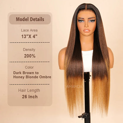 Aurora - Brown & Blond Miel │Tulle HD 13x4 │ Cheveux Japonais Vierges