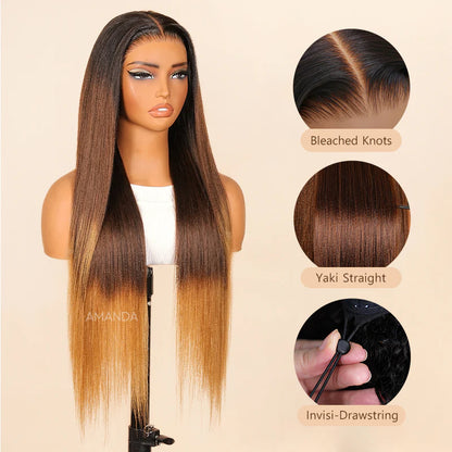 Aurora - Brown & Blond Miel │Tulle HD 13x4 │ Cheveux Japonais Vierges