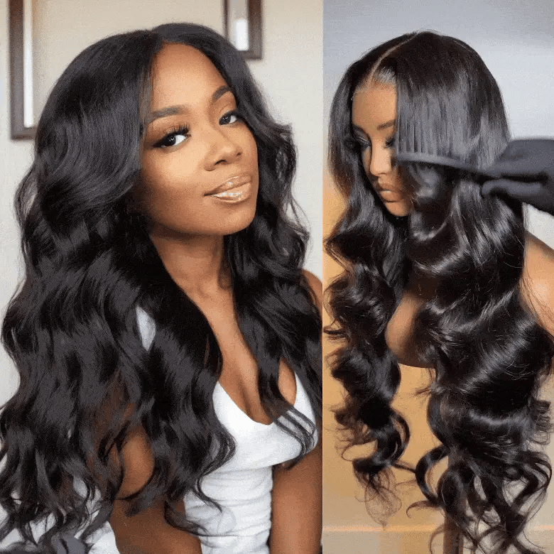 Sérénade - Body Wave Noir Naturelle │Lace Front 13x6 │ Cheveux Vierges Brésiliens