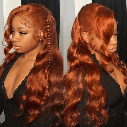 Perruque Cannelle - Lisse Colorée Roux │ Closure 13x4 │ Cheveux Vierges Indiens