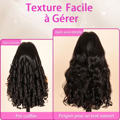 La Divine I Frontale en Dentelle 13x4 Densité 180% │ Cheveux Humains Indiens Vierges