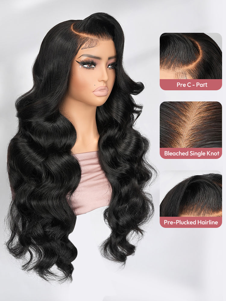 Hollywood - Body Wave Glamour │Lace Indétectable 13x6 HD - │ Cheveux Vierges Brésiliens