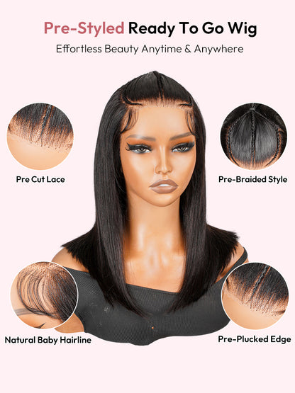 Astrid Glam - Lace Prédécoupée Prête à Porter │Frontale Pre-Cut 13x4 │ Cheveux Malaisiens Vierges