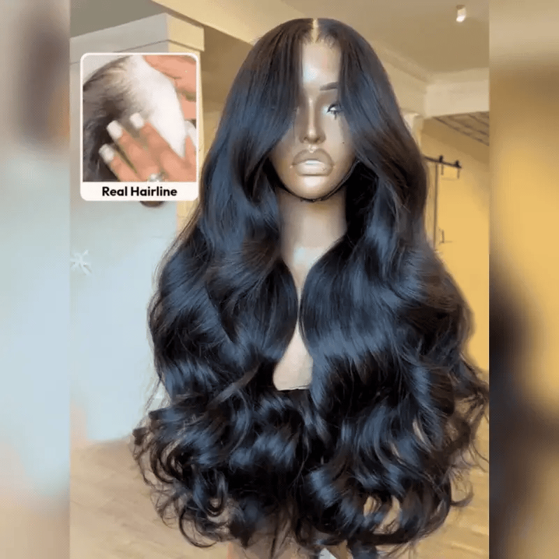 Sérénade - Body Wave Noir Naturelle │Lace Front 13x6 │ Cheveux Vierges Brésiliens
