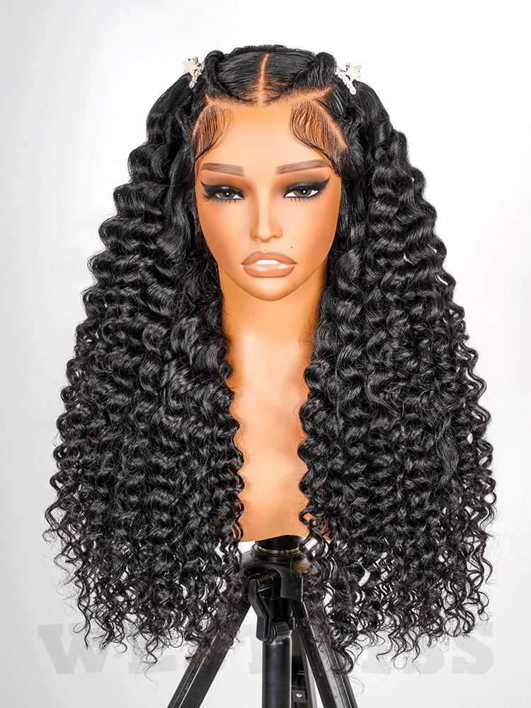 Liane - Perruque Bouclée Tresses I HD Lace Frontal 13x6 │ Cheveux Vierges Brésiliens