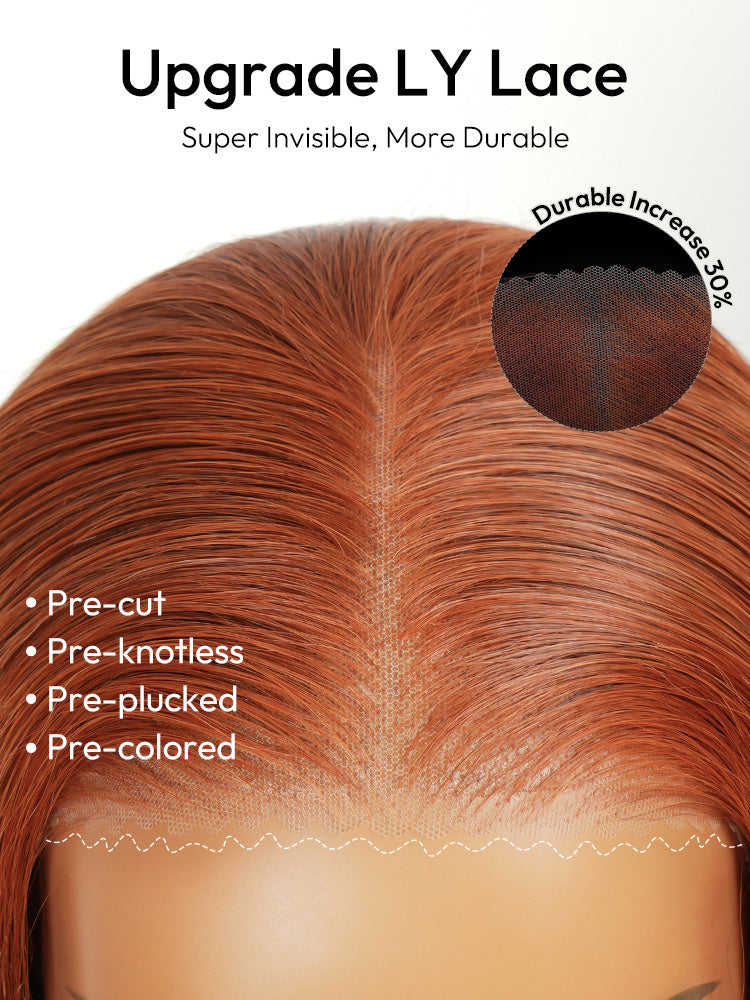 Perruque Longue Volumineuse Rosé Corail │Closure HD 7x5  │Cheveux Vierges Japonais