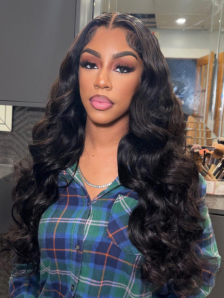 Perruques à cheveux humains pré-épilées et abordables Alipearl Body Wave 5x5