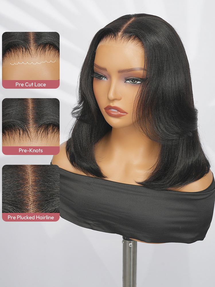 Mirage - Bob Court │Lace Frontale Swiss  5x7│ Cheveux Vierges Brésiliens