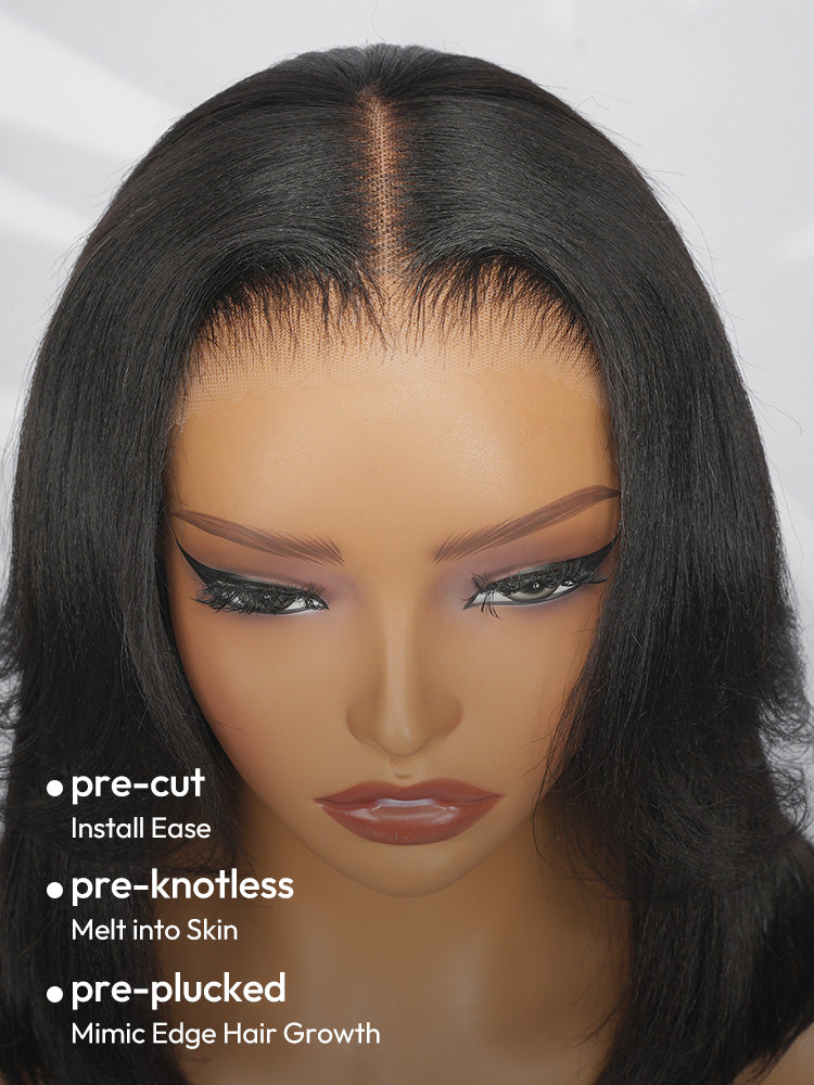Mirage - Bob Court │Lace Frontale Swiss  5x7│ Cheveux Vierges Brésiliens