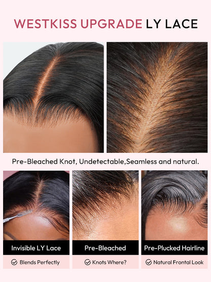 Quartz Rosé Wave │Frontale Swiss Lace Frontal 13x4 │Cheveux Malaisiens Vierges