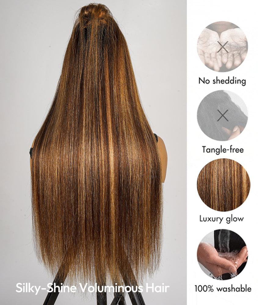 Sirène - Méché Blond Foré│ Lace Frontal Swiss 13x6 │ Cheveux Brésiliens Vierges
