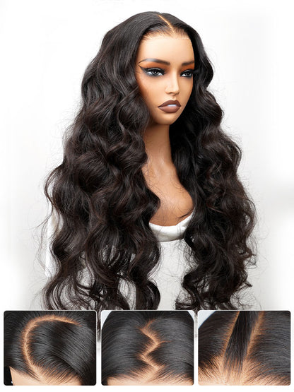 Safran - Longue Ondulée Body Wave Orange Cuivré │ Tulle HD 13x6 │  Cheveux Malaisiens Vierges