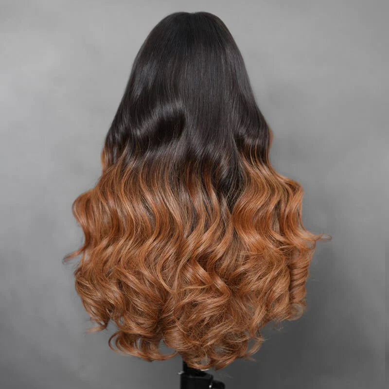 Solstice - Brown & Pointes Blond Doré │ Tulle HD 13x6  │ Cheveux Vierges Indiens