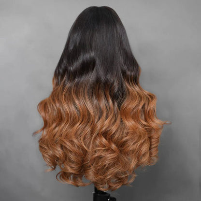 Solstice - Brown & Pointes Blond Doré │ Tulle HD 13x6  │ Cheveux Vierges Indiens