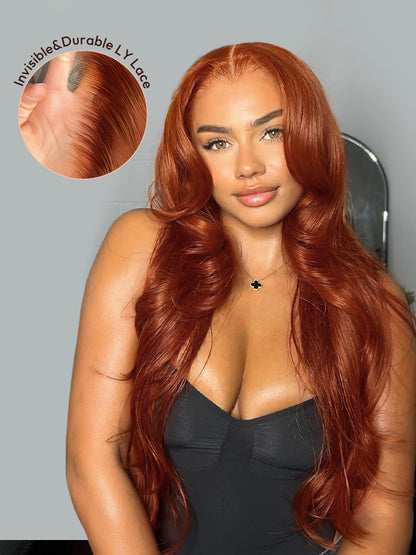 Perruque Longue Volumineuse Rosé Corail │Closure HD 7x5  │Cheveux Vierges Japonais