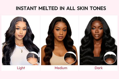 Volupté - Wavy Noir Glamour │ Lace Frontal HD 13x6 │ Cheveux Vierges Malaysiens