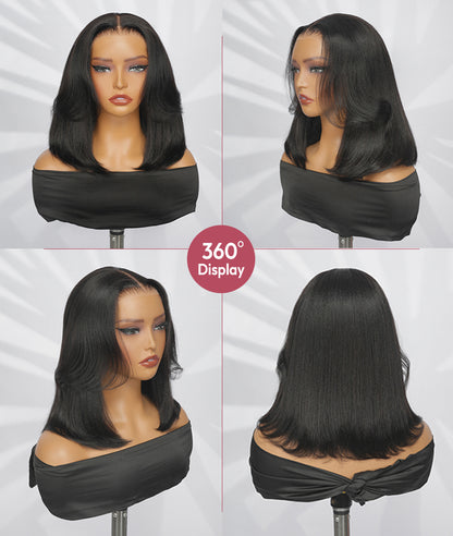 Mirage - Bob Court │Lace Frontale Swiss  5x7│ Cheveux Vierges Brésiliens